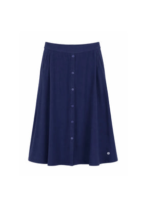 JUPE MIDI BLEU MARINE