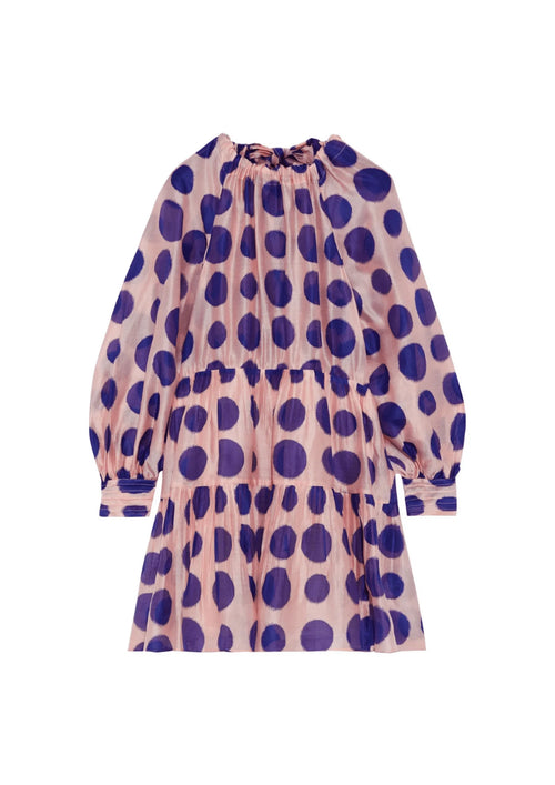 Pink Polka-Punkt-Mini-Kleid