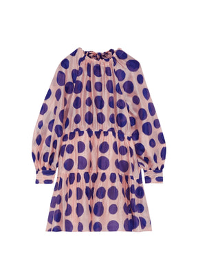 Pink Polka-Punkt-Mini-Kleid