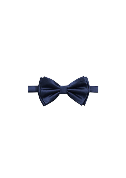 DARK BLUE SATIN BOW TIE