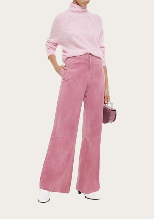 PINK SUEDE PANTS