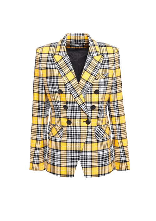 Gelb geprüfte Blazer