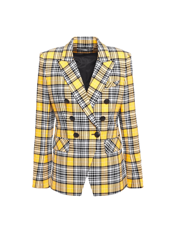 Gelb geprüfte Blazer