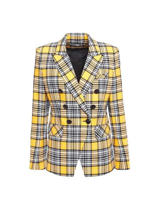 Gelb geprüfte Blazer