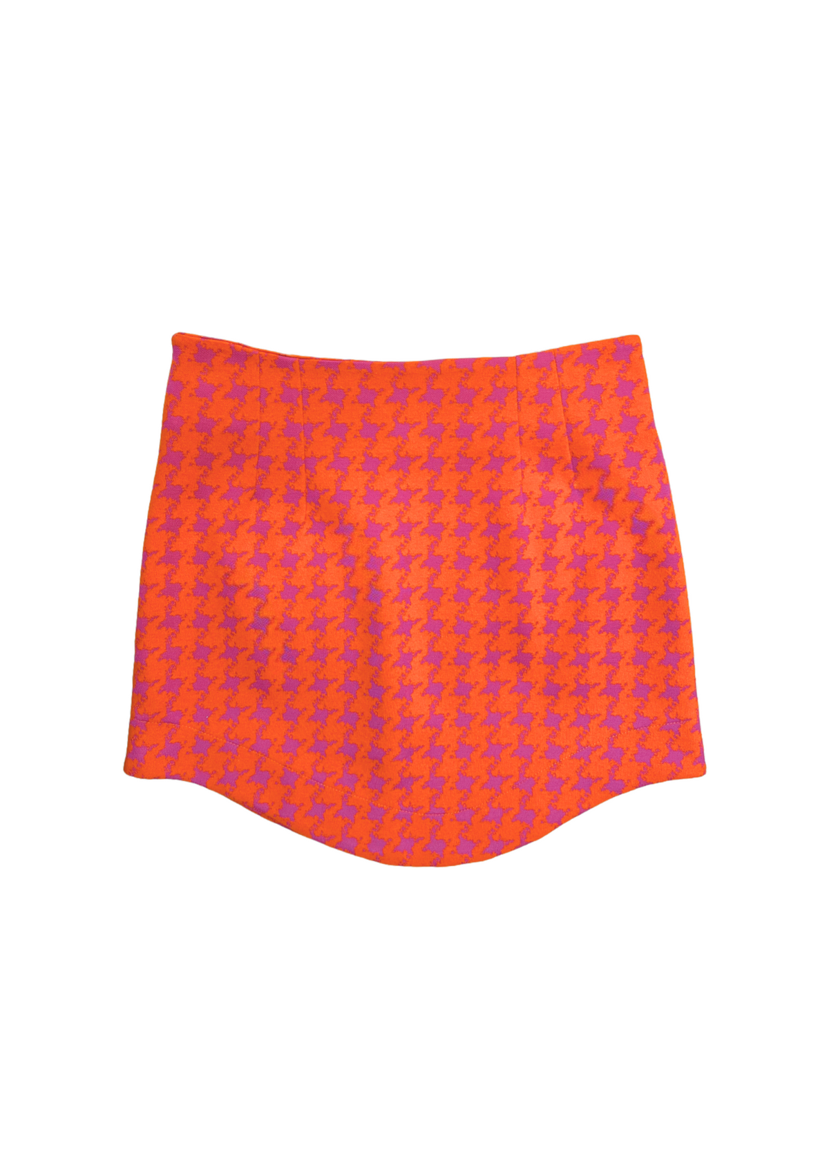 ORANGE RETRO MINI SKIRT