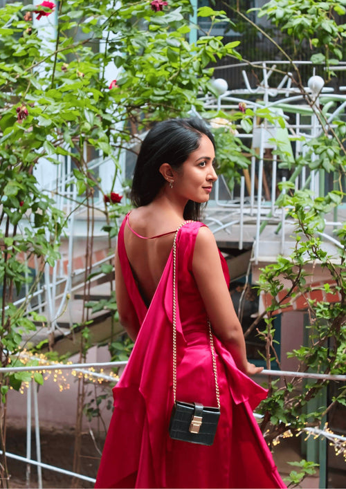 FUCHSIA COCKTAIL DRESS