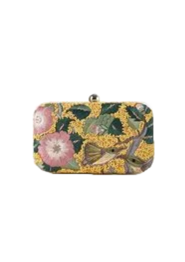 Sac d'embrayage floral perlé