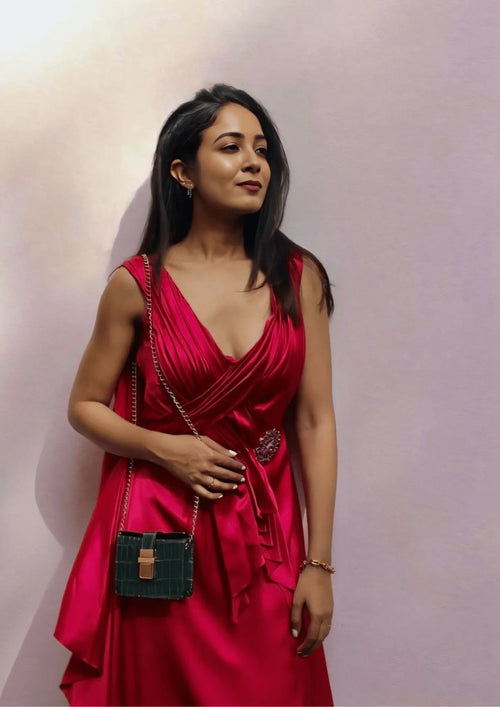 Robe de cocktail fuchsia