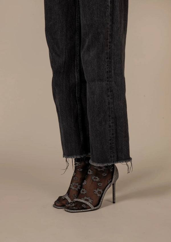 Chaussettes Fleur Lurex