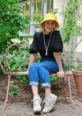 Jean bleu marine marguerite
