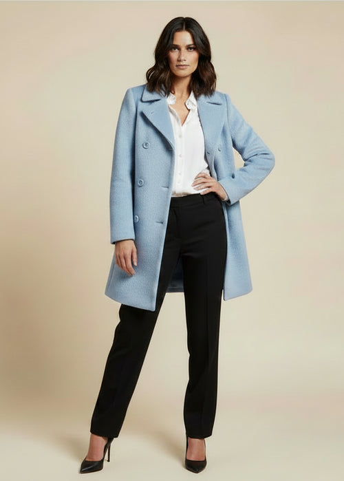 MANTEAU D'HIVER BLEU CLAIR