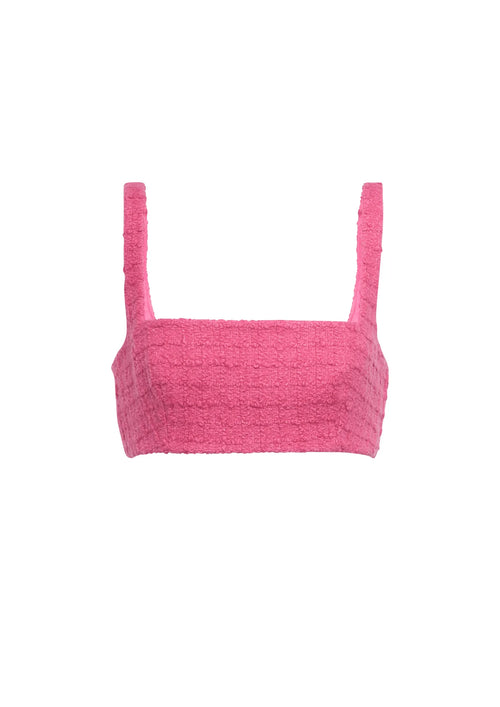 PINK TWEED BRALETTE