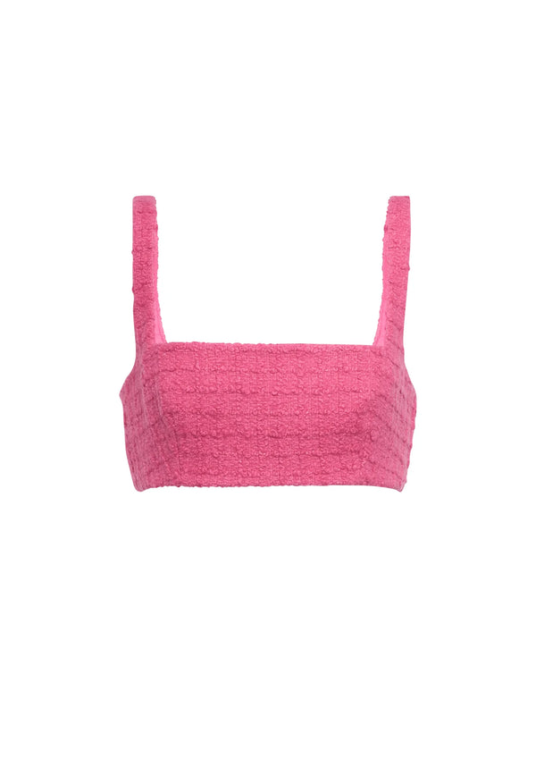 PINK TWEED BRALETTE