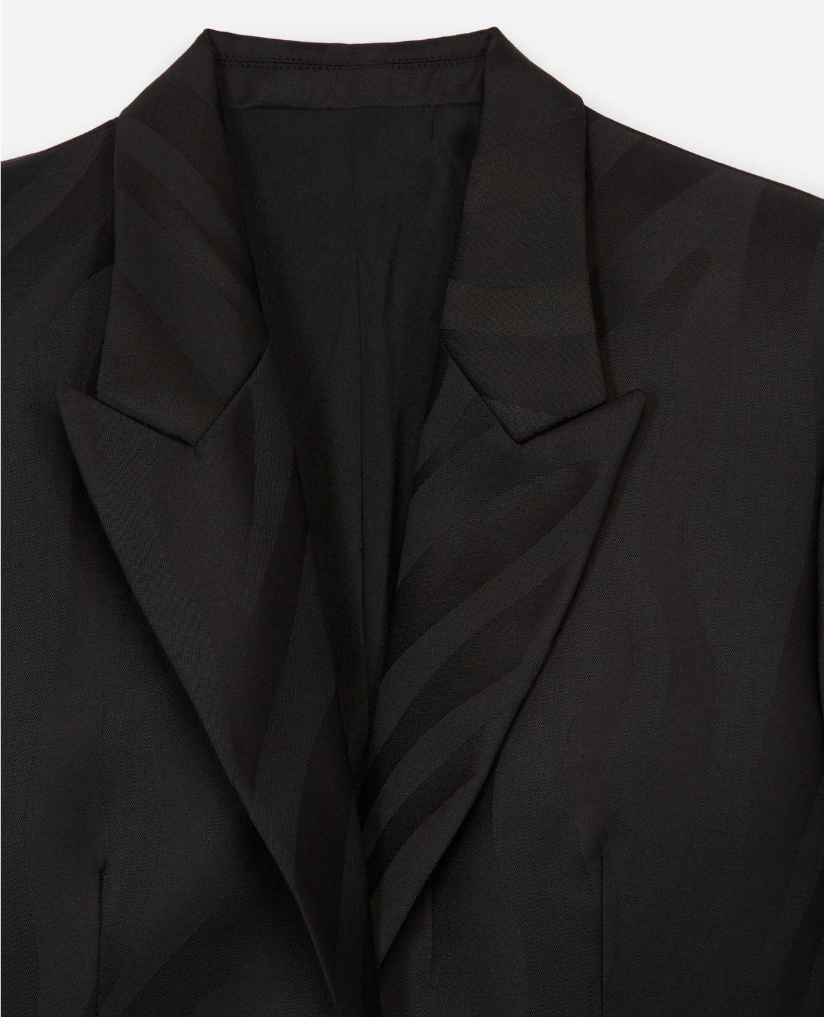 BLACK WOOLEN BLAZER ZEBRA-PRINTED