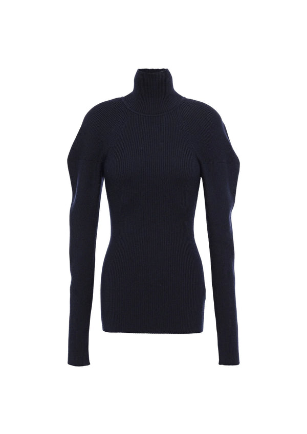 Pull à col roulé noir