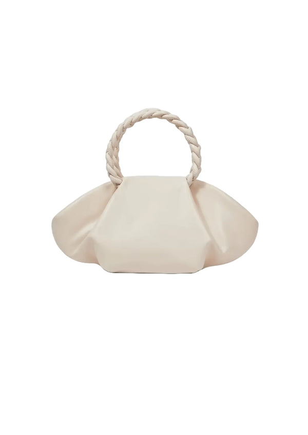 IVORY BRAIDED STRAP BAG