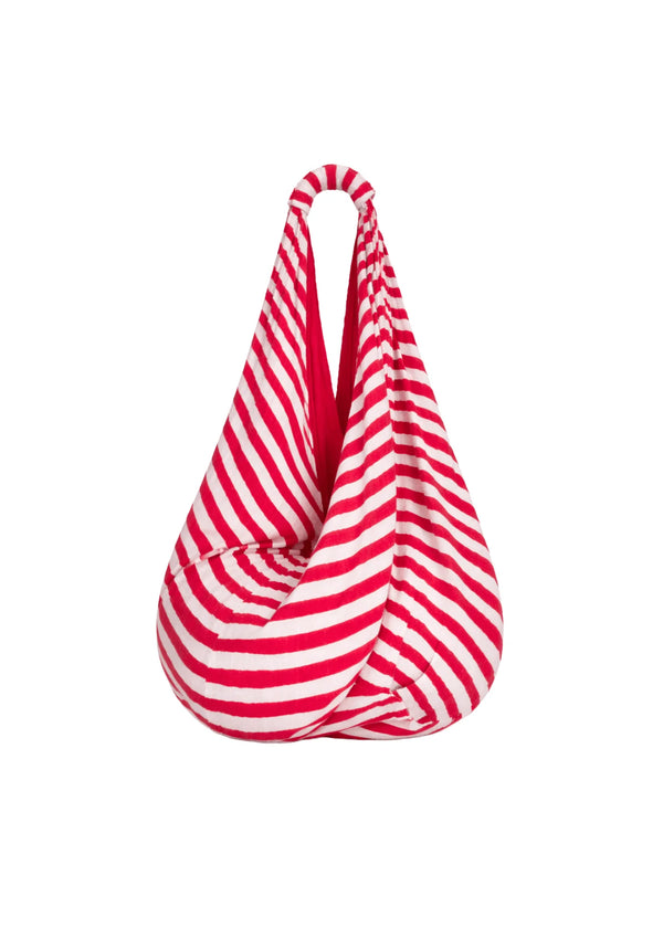 RED STRIPED SHOULDER BAG
