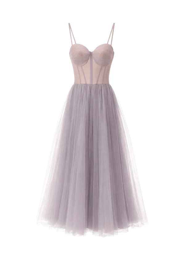 ROBE MAXI CORSET VIOLETTE