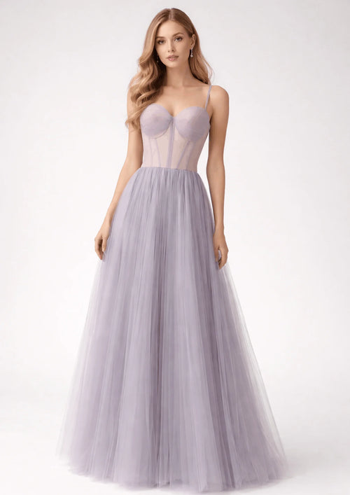 ROBE MAXI CORSET VIOLETTE