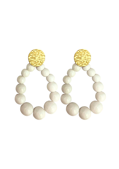 Boucles d'oreilles à perles jaunes