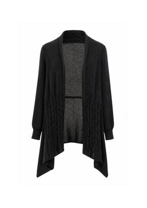 BLACK WOOL CARDIGAN