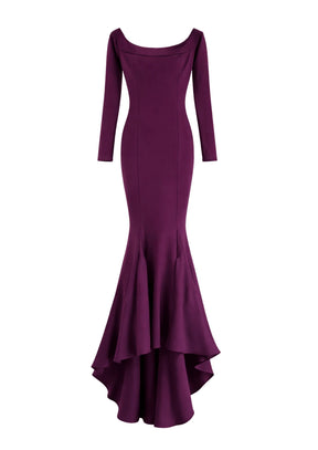 LILA WINTER-MAXIKLEID