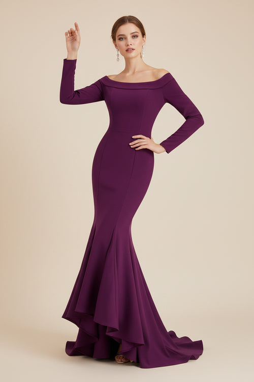 ROBE MAXI D'HIVER VIOLETTE