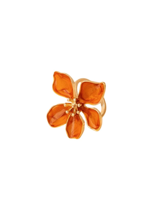 ORANGE FLORAL RING