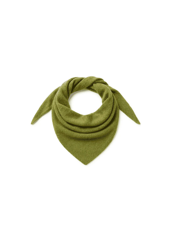 GREEN KNIT BANDANA SCARF