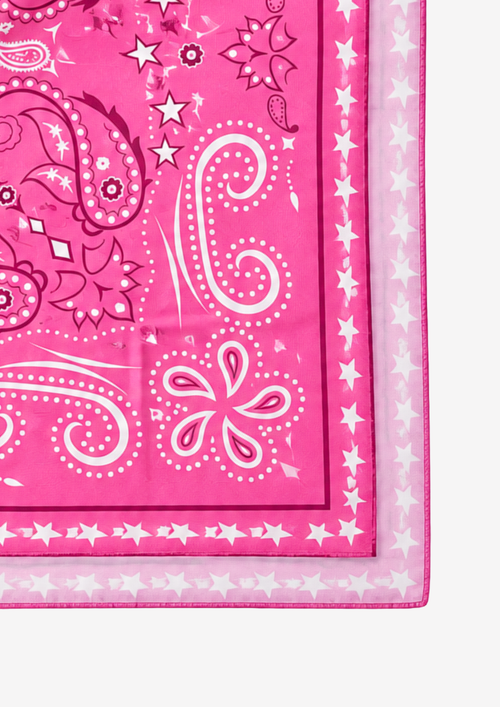 FOULARD CARRÉ ROSE