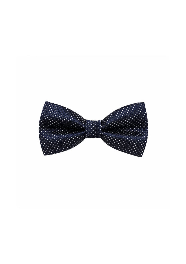 BLUE POLKA-DOT BOW TIE