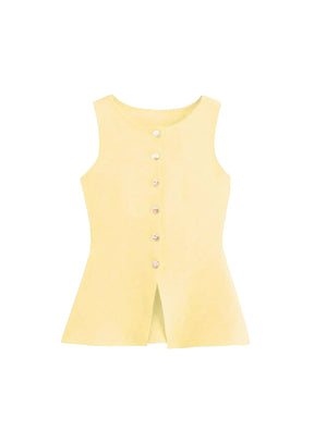 YELLOW SLEEVELESS TOP