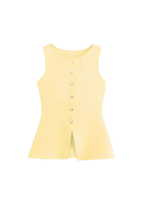 GELBES ÄRMELLOSES TOP