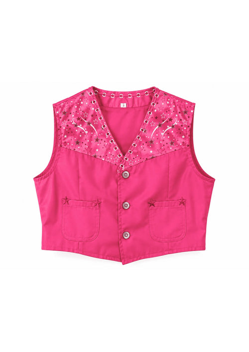 GILET ROSE À ÉTOILES