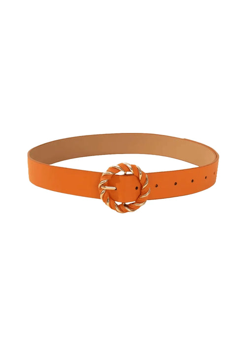 CEINTURE À BOUCLE RONDE ORANGE
