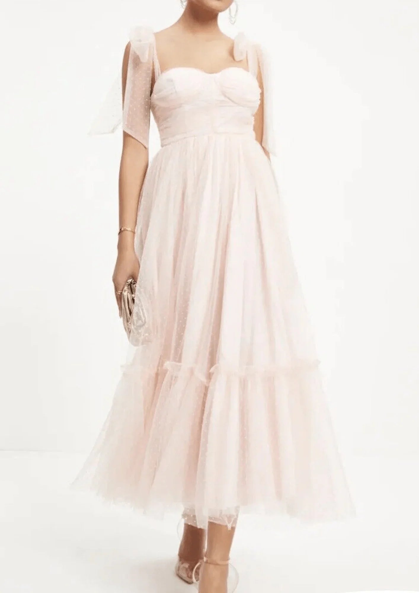 Robe en tulle rose clair