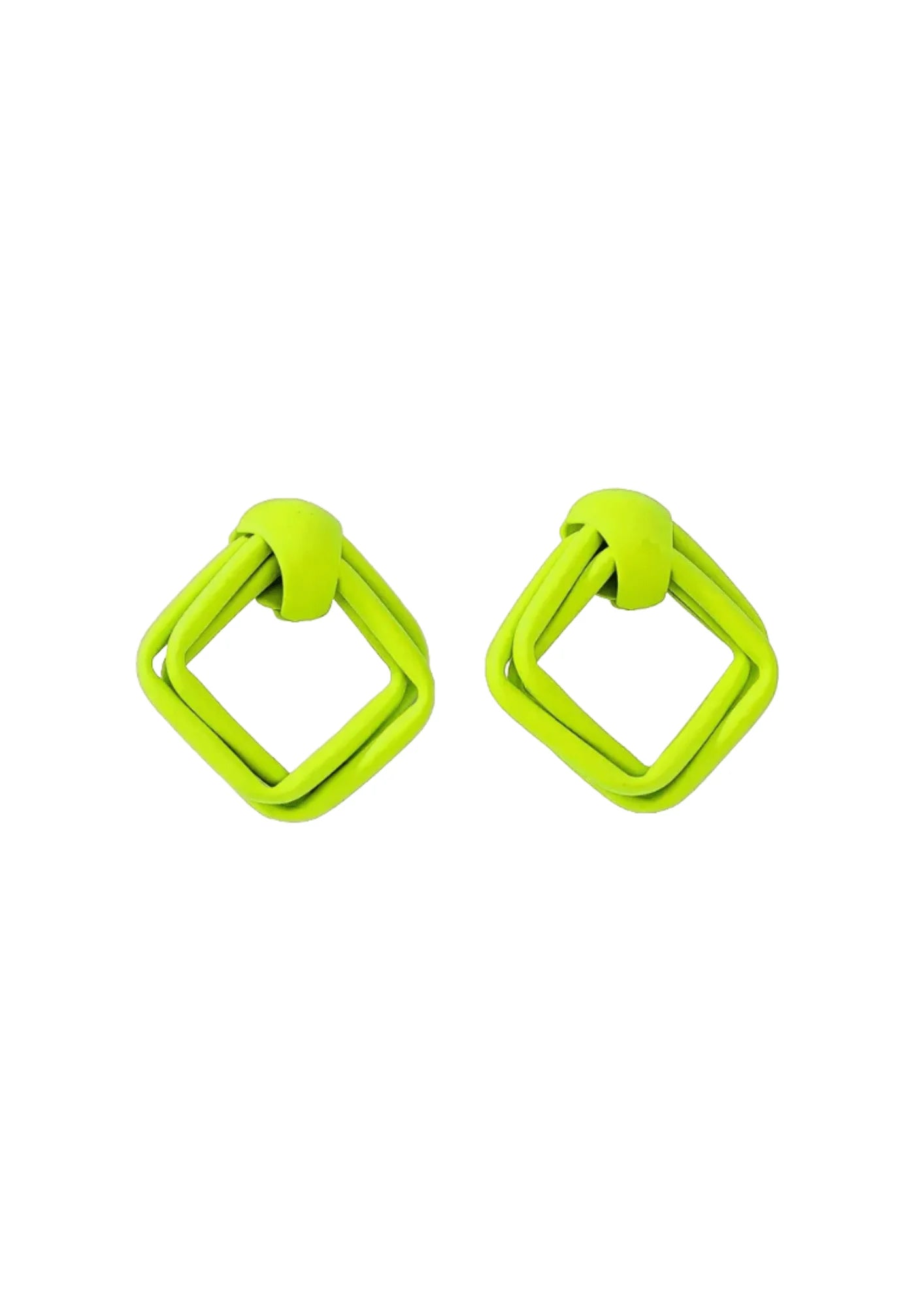 GREEN GEOMETRIC EARRINGS