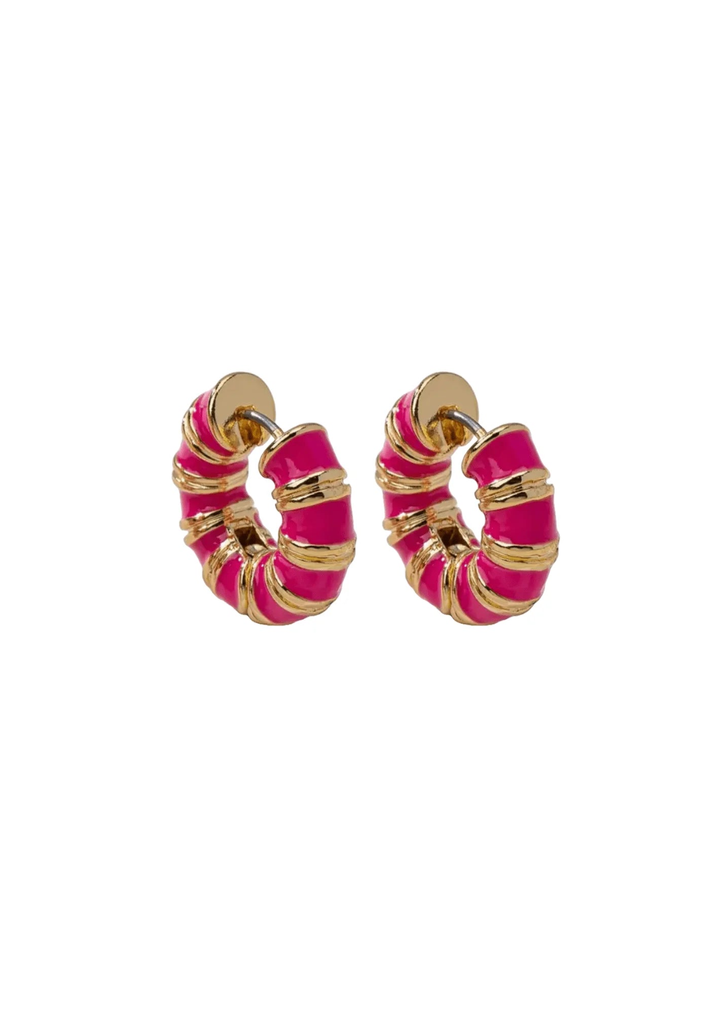 PINK HOOP EARRINGS