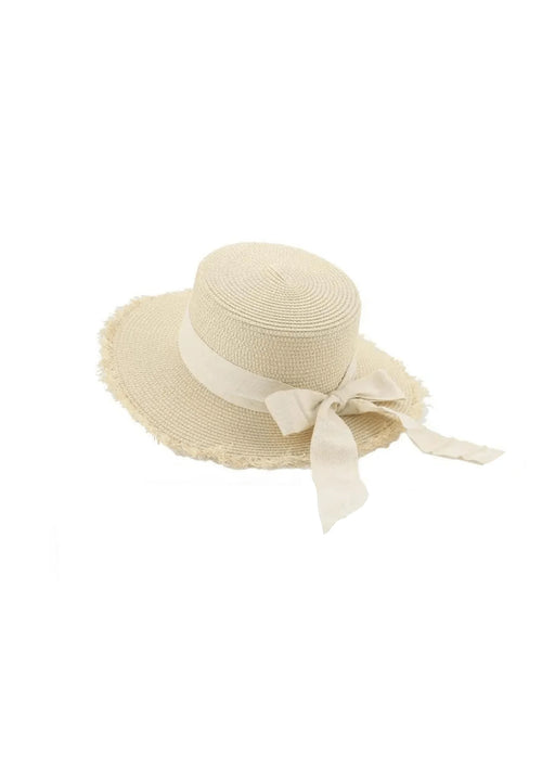Chapeau de paille beige