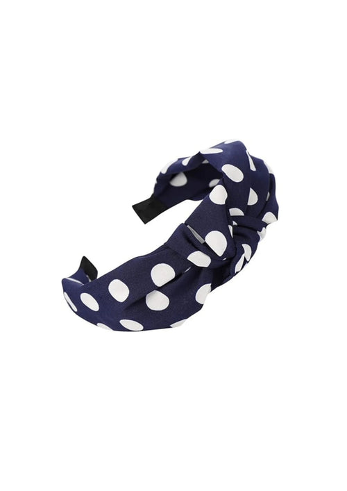 BLUE POLKA-DOT HEADBAND
