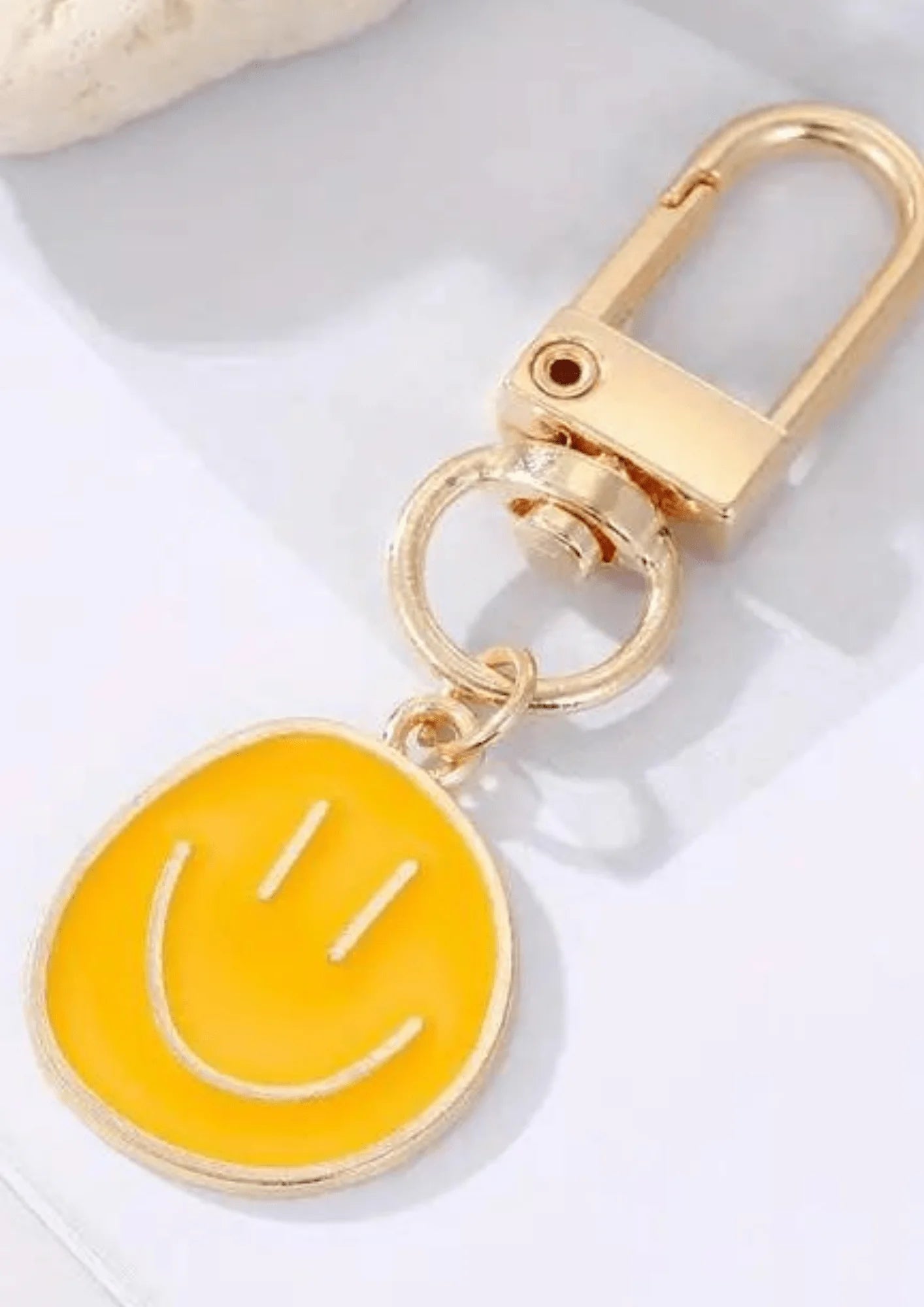 Chain de clé Smiley jaune