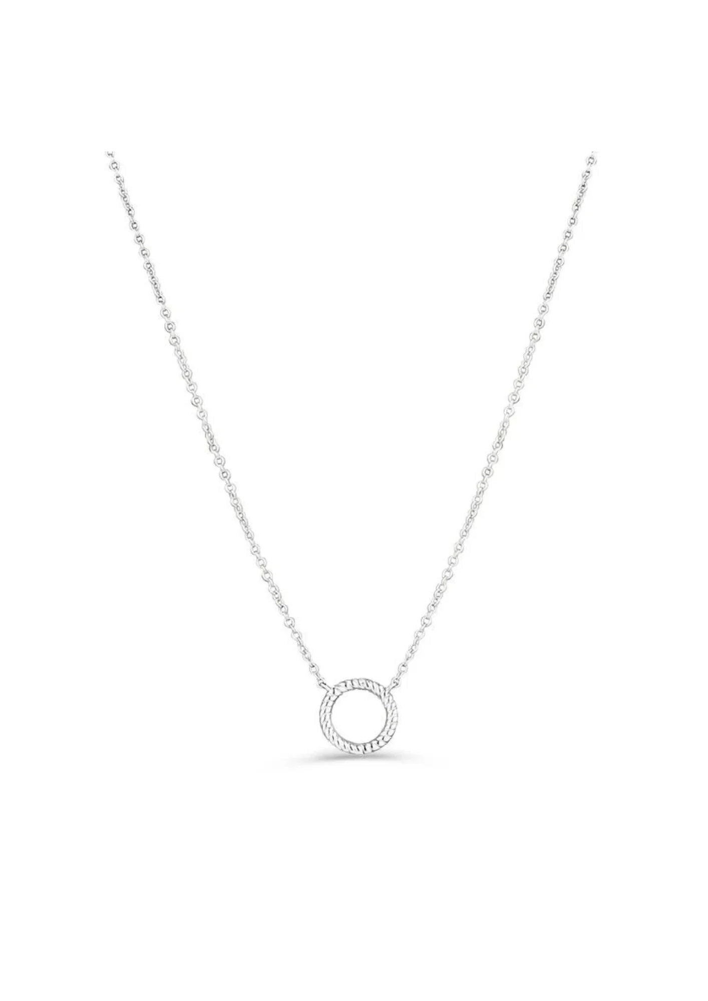 SILVER ROUND NECKLACE