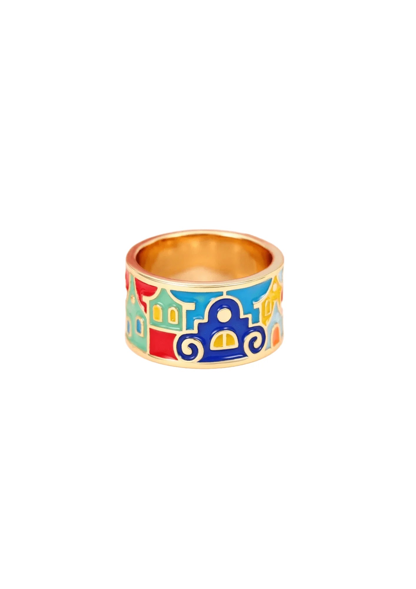 MULTICOLORED WIDE RING