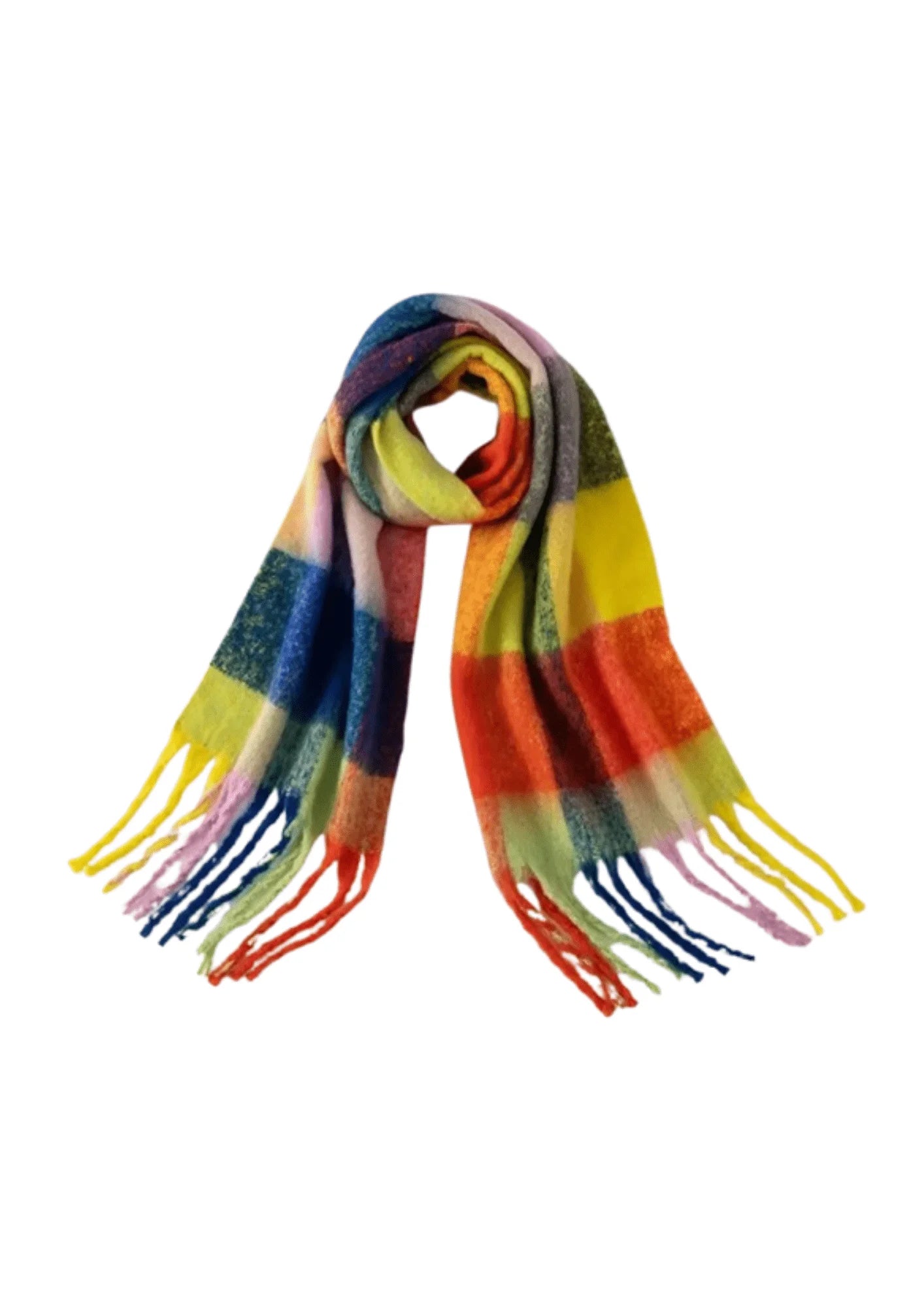 MULTICOLORED CHECKERED SCARF