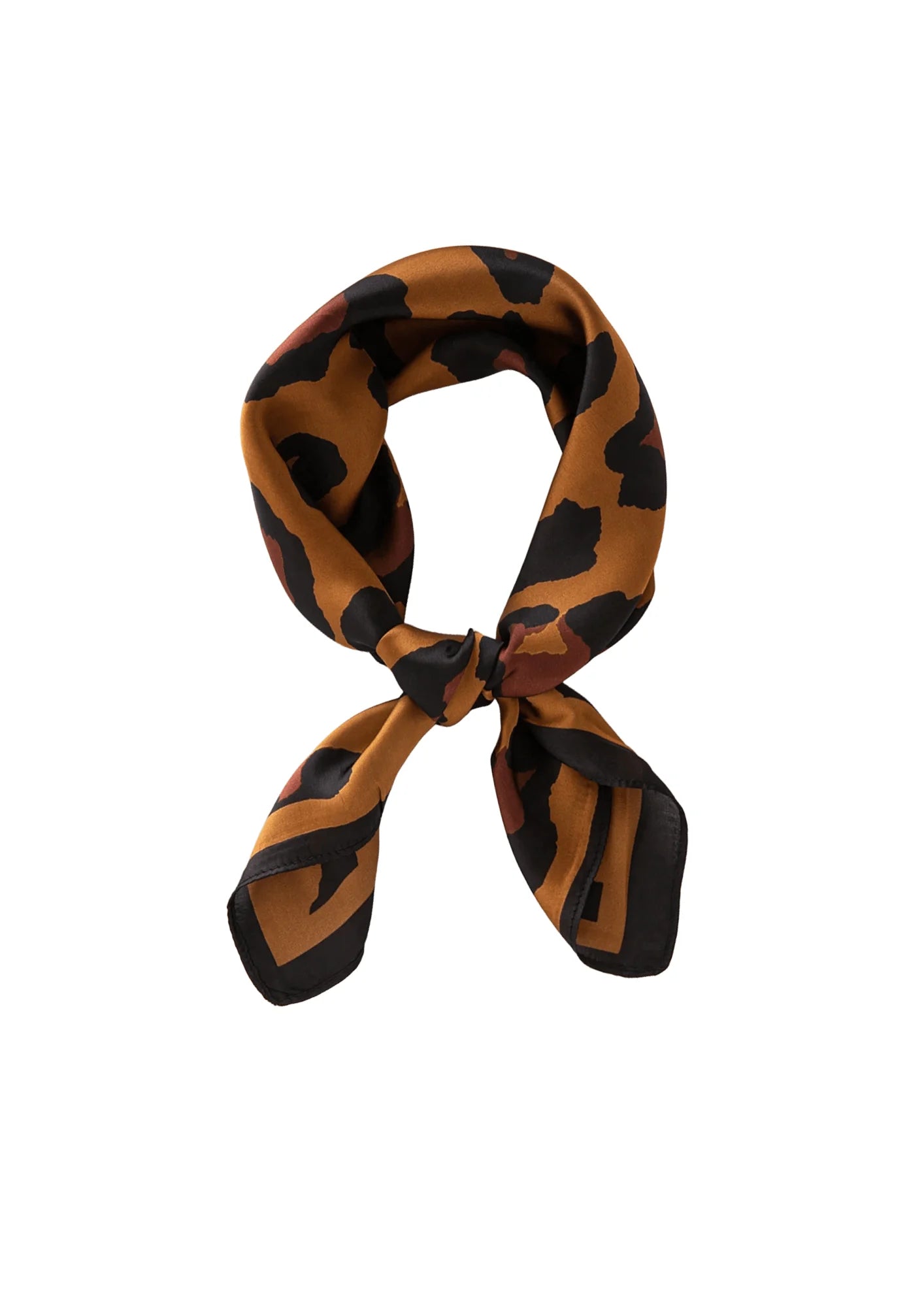 BROWN LEOPARD PRINT SCARF