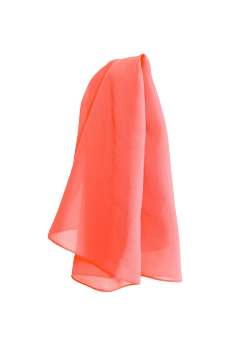 ÉCHARPE EN SOIE CORAIL