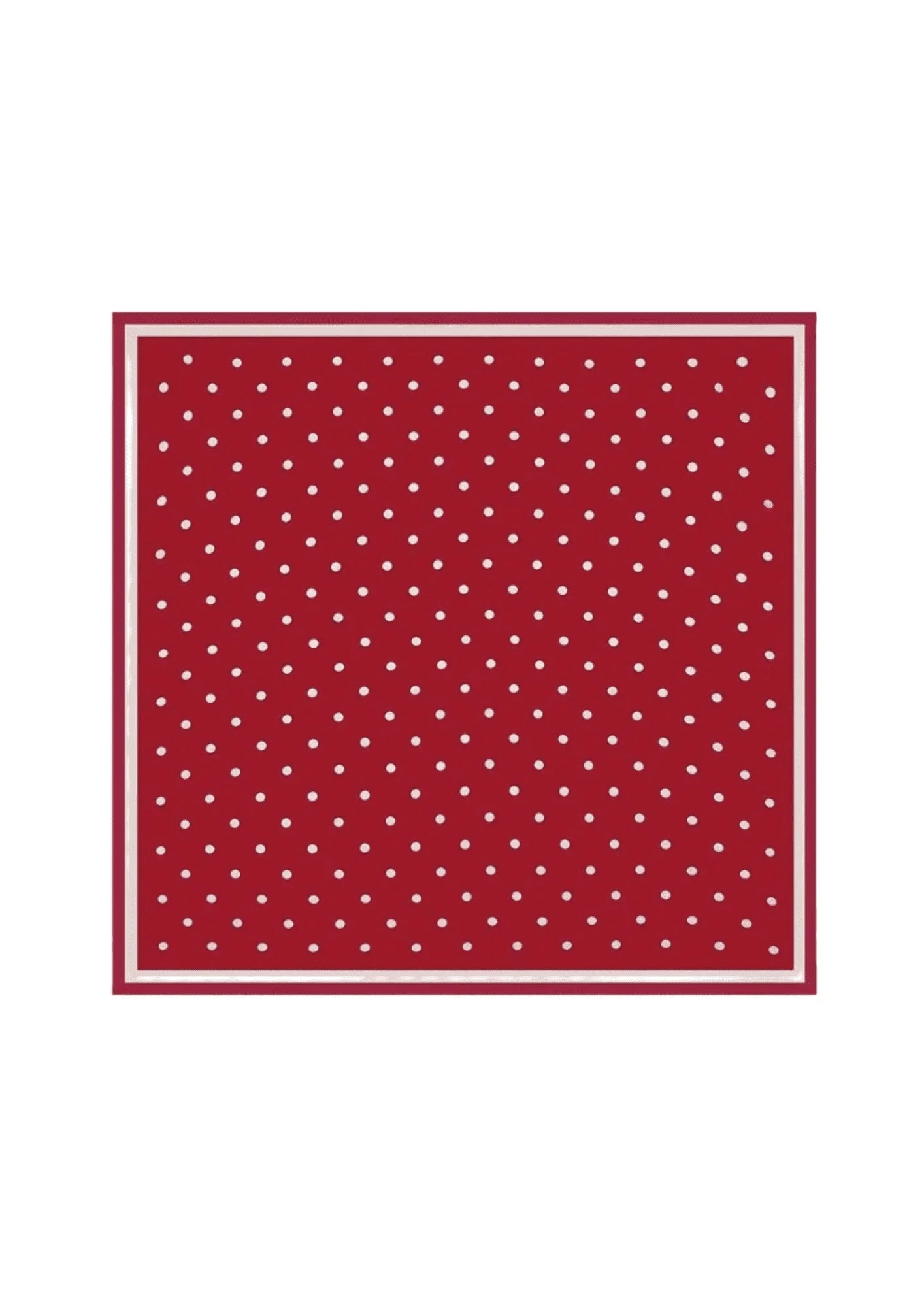 RED POLKA-DOT SQUARE SCARF