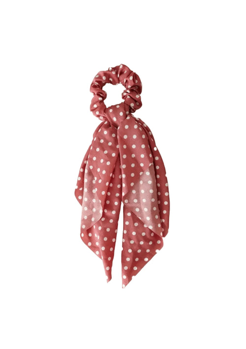 Scrunchie à polka rouge