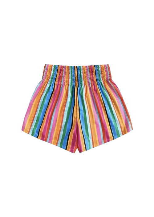 Short à rayures multicolores