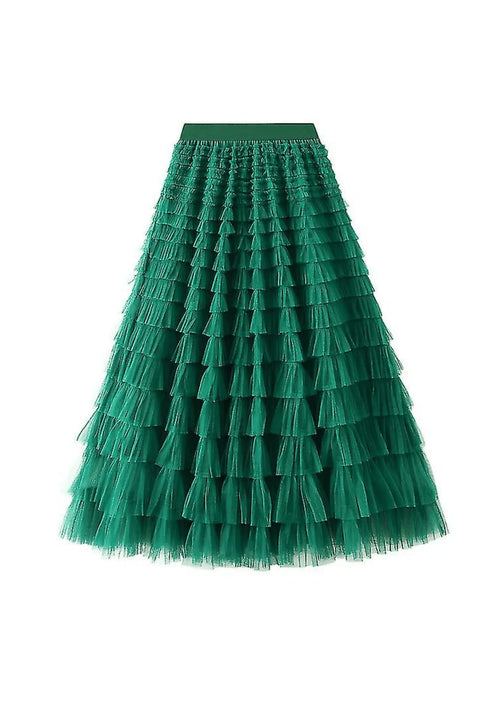 Jupe en tulle vert foncé
